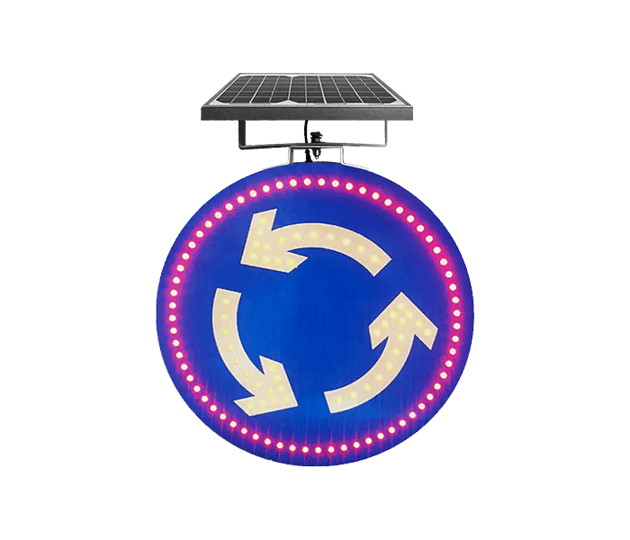 UK-STS-F008 solar roundabout road signs