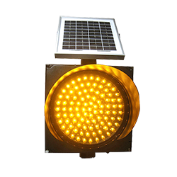 Solar Flashing Yellow Warning Light