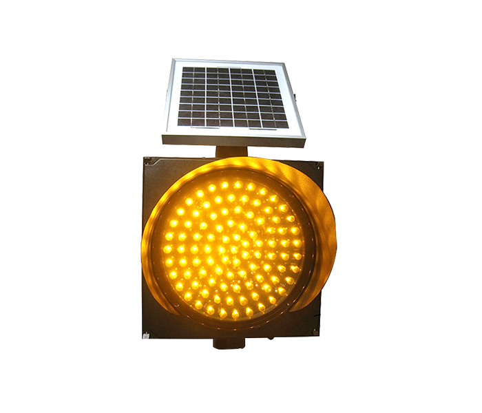 Solar Flashing Yellow Warning Light